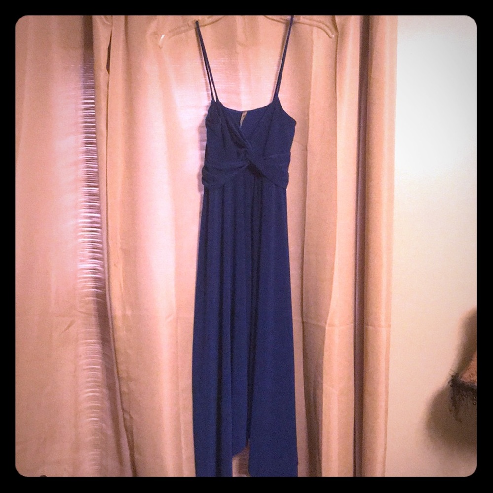 Blue flowy dress